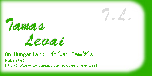 tamas levai business card